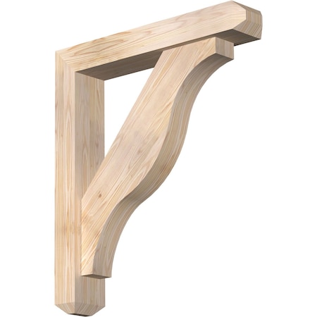 Funston Craftsman Smooth Bracket W/ Offset Brace, Douglas Fir, 5 1/2W X 30D X 34H